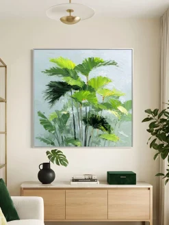 Handgemaltes Gemälde 'Studie mit Palmwedeln' | Echtheitszertifikat inklusive