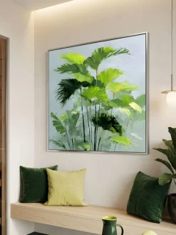 Handgemaltes Gemälde 'Studie mit Palmwedeln' | Echtheitszertifikat inklusive