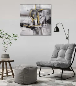 Handgemaltes Gemälde 'Sturm der See' 60x60cm | inkl. Echtheitszertifikat