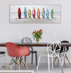 Handgemaltes Gemälde 'Surf Siesta' 150x50cm | inkl. Echtheitszertifikat