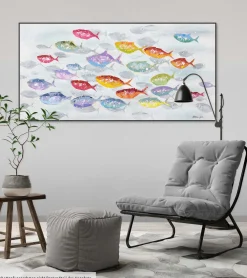 Handgemaltes Gemälde 'Surround me' 120x60cm | inkl. Echtheitszertifikat