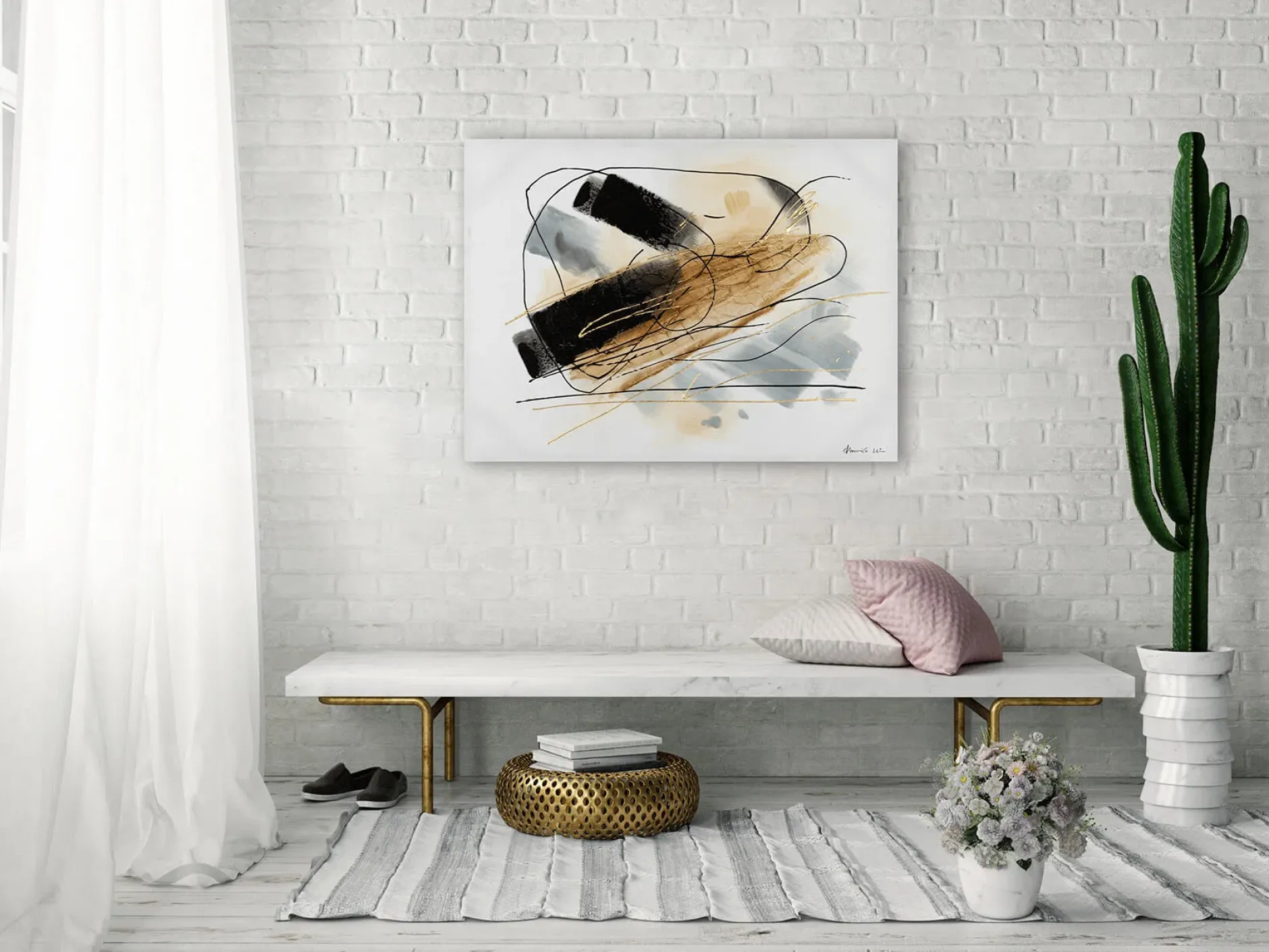 Handgemaltes Gemälde 'Tepid Breath' 100x75cm | inkl. Echtheitszertifikat
