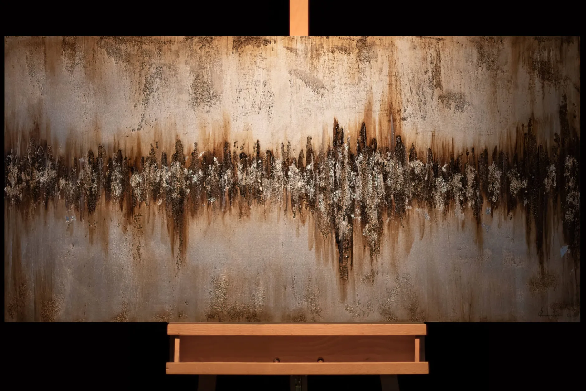 Handgemaltes Gemälde 'The Earth's Gradient' 140x70cm | inkl. Echtheitszertifikat
