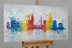 Handgemaltes Gemälde 'The Eternal City' 120x60cm | inkl. Echtheitszertifikat