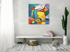 Handgemaltes Gemälde 'Traum voller Fantasie' 80x80cm | inkl. Echtheitszertifikat