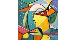 Handgemaltes Gemälde 'Traum voller Fantasie' 80x80cm | inkl. Echtheitszertifikat