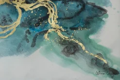 Handgemaltes Gemälde 'Türkise Magie' 102,5x77,5cm | inkl. Echtheitszertifikat
