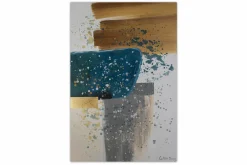 Handgemaltes Gemälde 'Turquoise Splash' 60x90cm | inkl. Echtheitszertifikat
