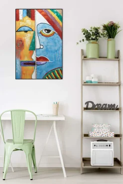 Handgemaltes Gemälde 'Two Faces' 60x90cm | inkl. Echtheitszertifikat