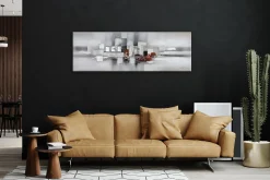 Handgemaltes Gemälde 'Umringt von Nebel' 150x50cm | inkl. Echtheitszertifikat