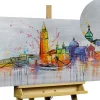Handgemaltes Gemälde 'Venice Skyline Silhouette' 120x60cm | inkl. Echtheitszertifikat