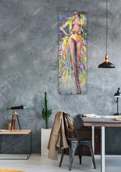 Handgemaltes Gemälde 'Verführende Venus' 40x120cm | inkl. Echtheitszertifikat