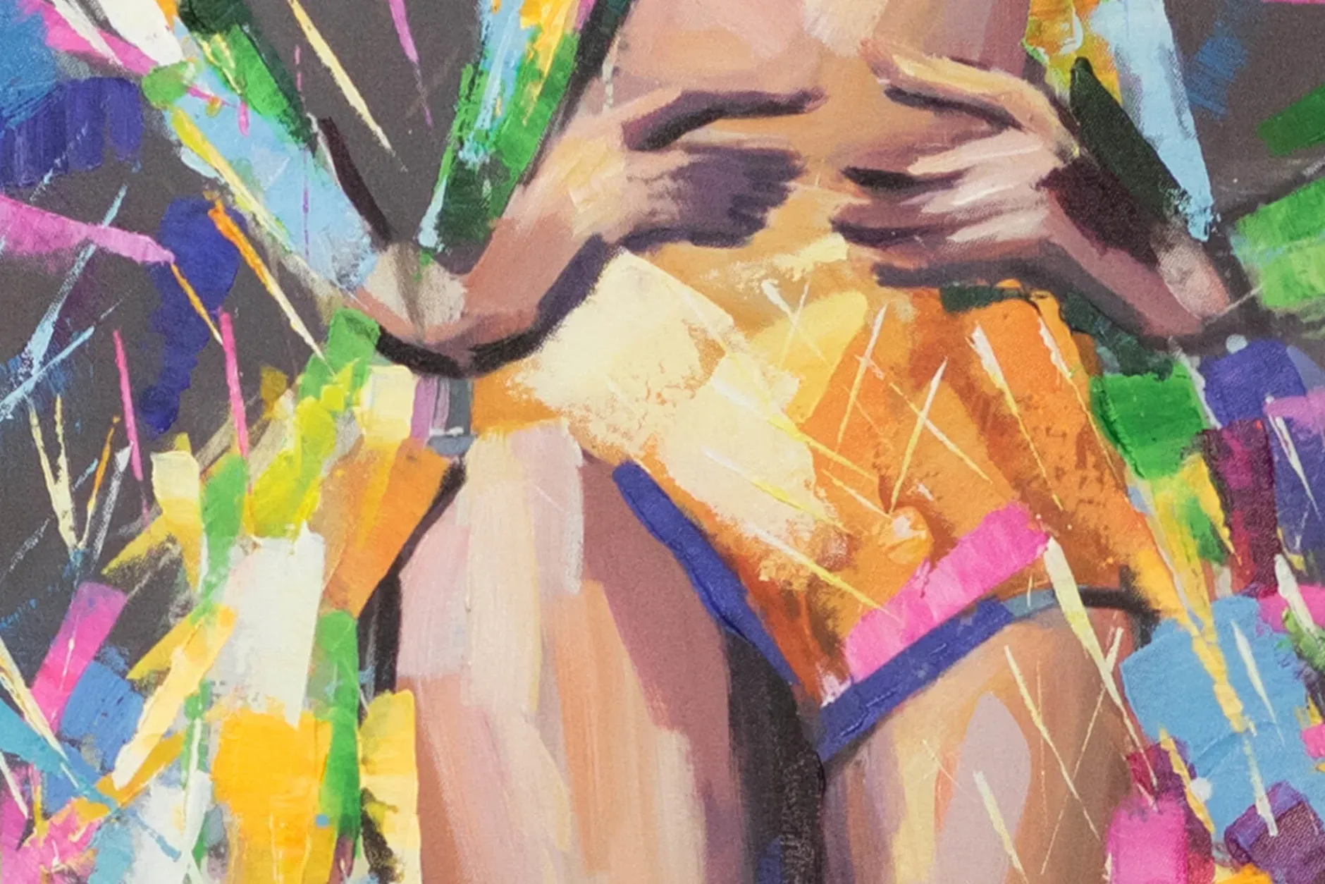 Handgemaltes Gemälde 'Verführende Venus' 40x120cm | inkl. Echtheitszertifikat