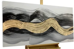 Handgemaltes Gemälde 'Verschlungene Woge' 120x60cm | inkl. Echtheitszertifikat