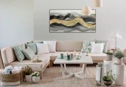 Handgemaltes Gemälde 'Verschlungene Woge' 120x60cm | inkl. Echtheitszertifikat