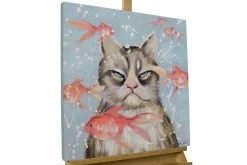 Handgemaltes Gemälde 'Very Crabby Cat' 60x60cm | inkl. Echtheitszertifikat