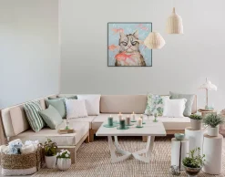Handgemaltes Gemälde 'Very Crabby Cat' 60x60cm | inkl. Echtheitszertifikat