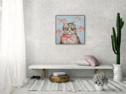 Handgemaltes Gemälde 'Very Crabby Cat' 60x60cm | inkl. Echtheitszertifikat