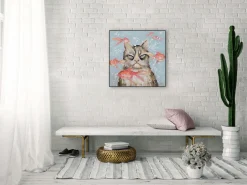 Handgemaltes Gemälde 'Very Crabby Cat' 60x60cm | inkl. Echtheitszertifikat
