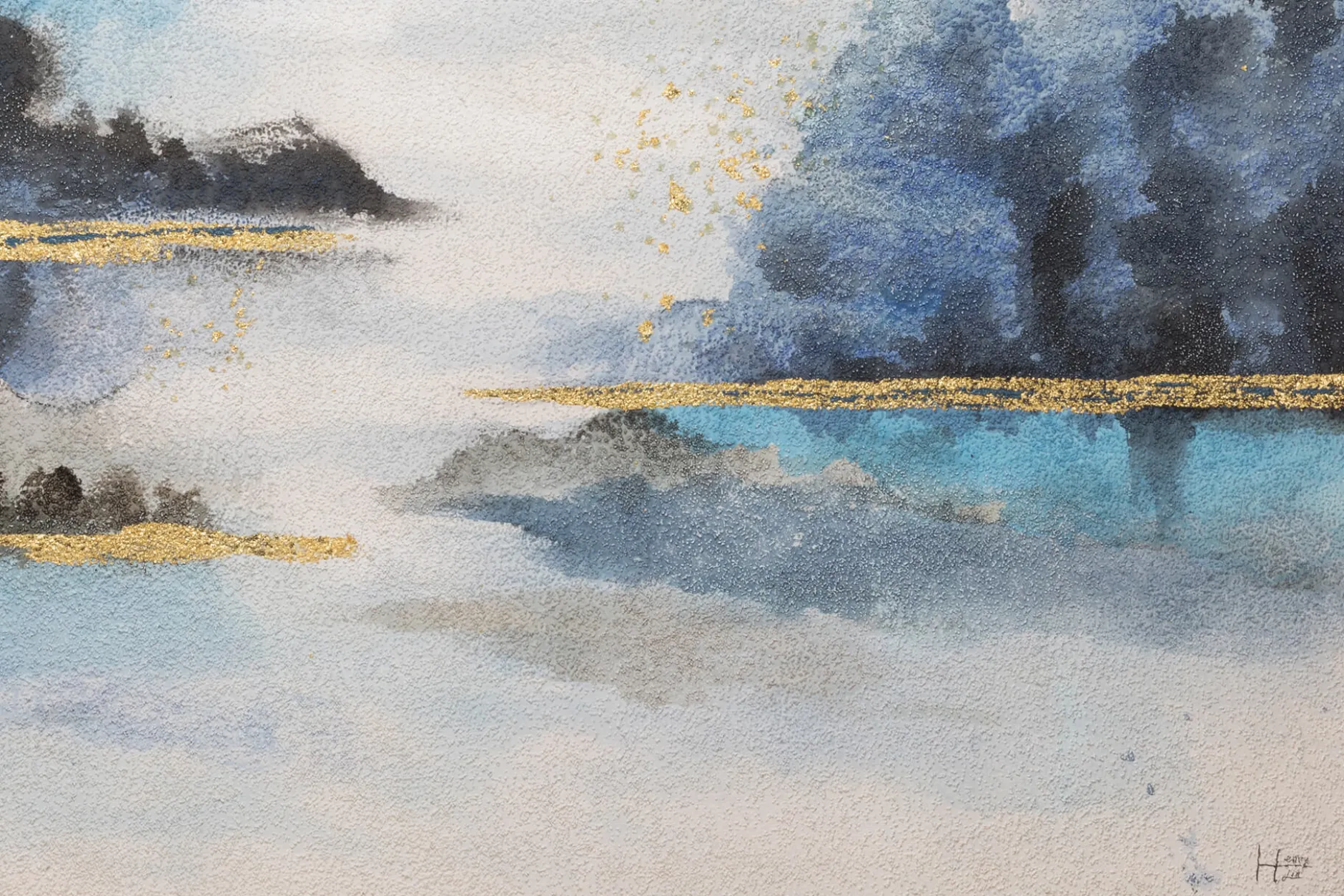 Handgemaltes Gemälde 'Von Ufer zu Ufer' 120x80cm | inkl. Echtheitszertifikat