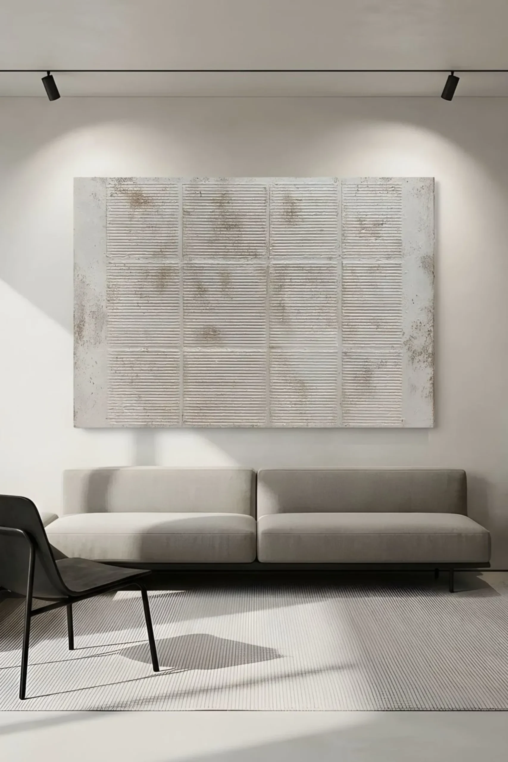 Handgemaltes Gemälde 'Wabi-Sabi Raster 1' | Echtheitszertifikat inklusive