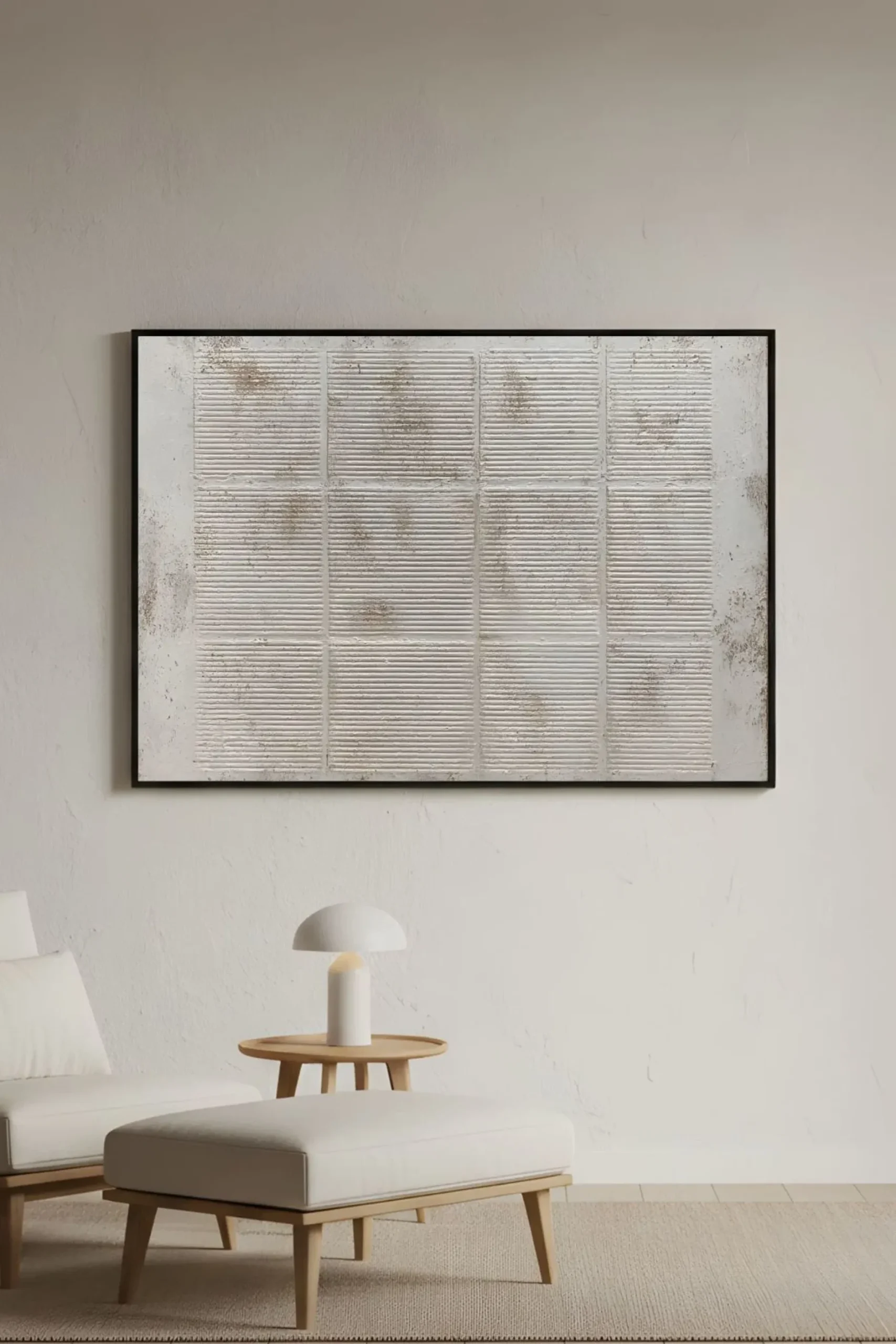 Handgemaltes Gemälde 'Wabi-Sabi Raster 1' | Echtheitszertifikat inklusive