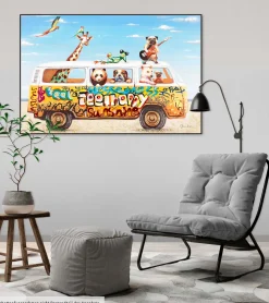 Handgemaltes Gemälde 'Wandertag' 100x70cm | inkl. Echtheitszertifikat