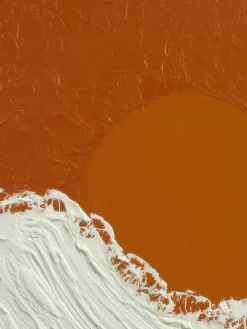 Handgemaltes Gemälde 'Warme Orange Welle' | Echtheitszertifikat inklusive