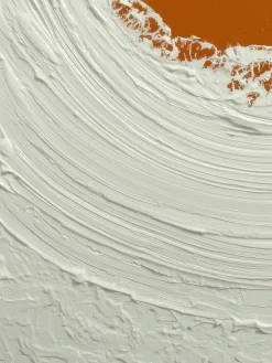 Handgemaltes Gemälde 'Warme Orange Welle' | Echtheitszertifikat inklusive