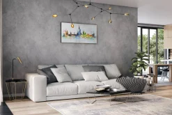 Handgemaltes Gemälde 'Warsaw Skyline Silhouette' 120x60cm | inkl. Echtheitszertifikat