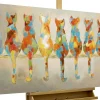 Handgemaltes Gemälde 'Wartende Grazien' 120x60cm | inkl. Echtheitszertifikat