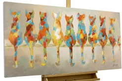 Handgemaltes Gemälde 'Wartende Grazien' 120x60cm | inkl. Echtheitszertifikat