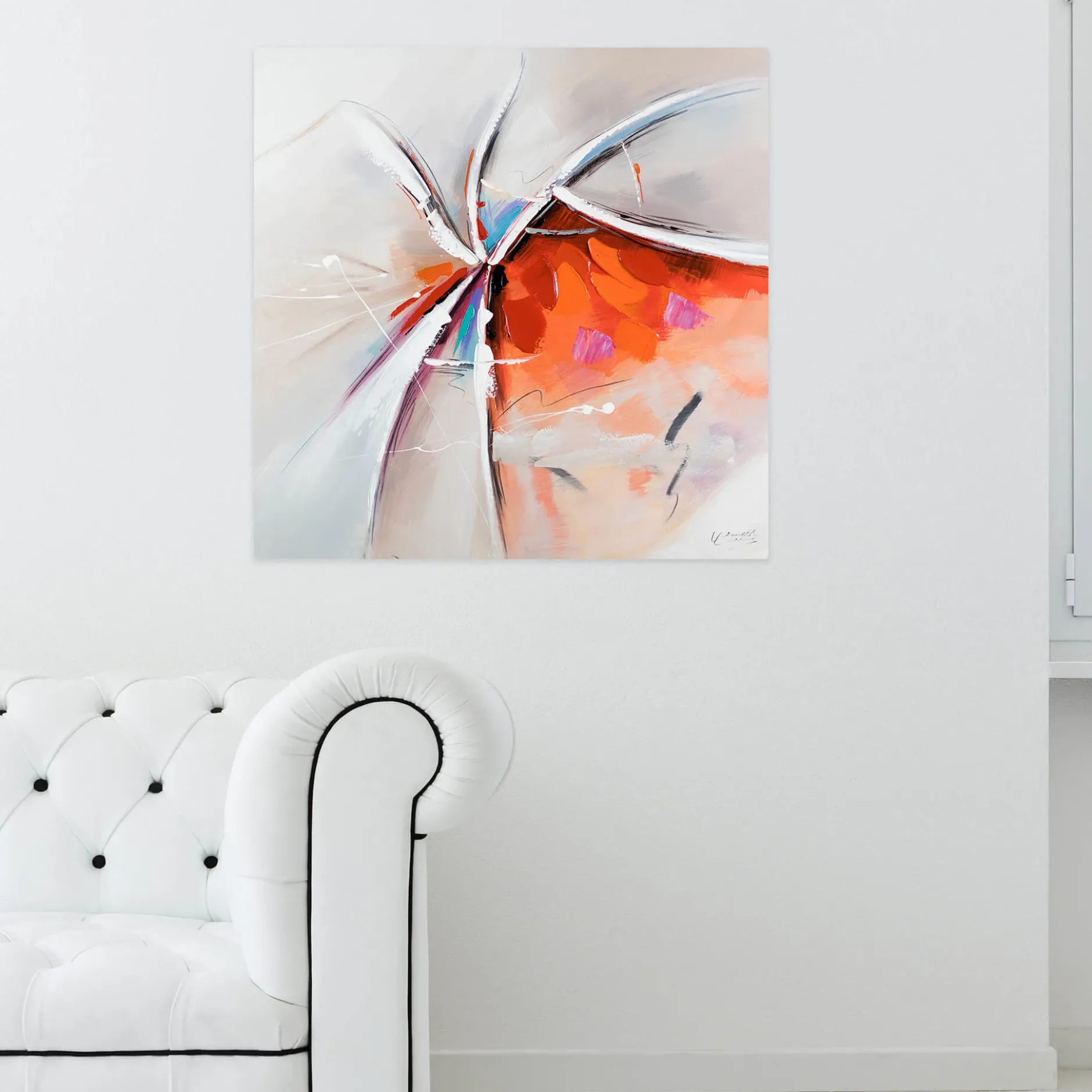 Handgemaltes Gemälde 'Was einmal war' 80x80cm | inkl. Echtheitszertifikat