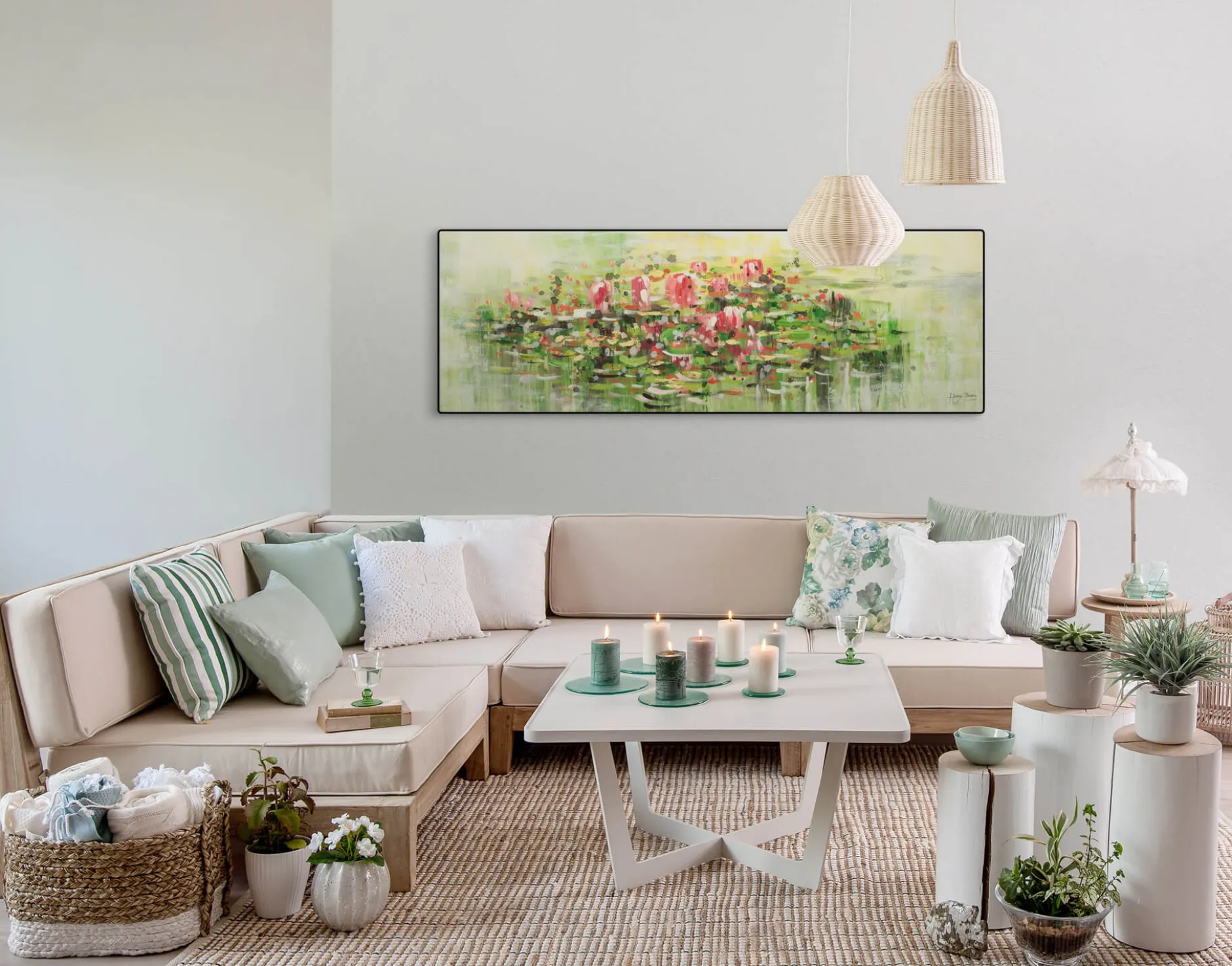 Handgemaltes Gemälde 'Water Lily Wishes' | inkl. Echtheitszertifikat