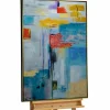 Handgemaltes Gemälde 'Water Reflections' 77,5x102,5cm | inkl. Echtheitszertifikat