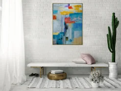Handgemaltes Gemälde 'Water Reflections' 77,5x102,5cm | inkl. Echtheitszertifikat