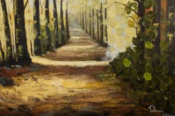 Handgemaltes Gemälde 'Wege des Waldes' 80x80cm | inkl. Echtheitszertifikat