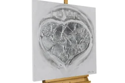 Handgemaltes Gemälde 'White Expression' 80x80cm | inkl. Echtheitszertifikat
