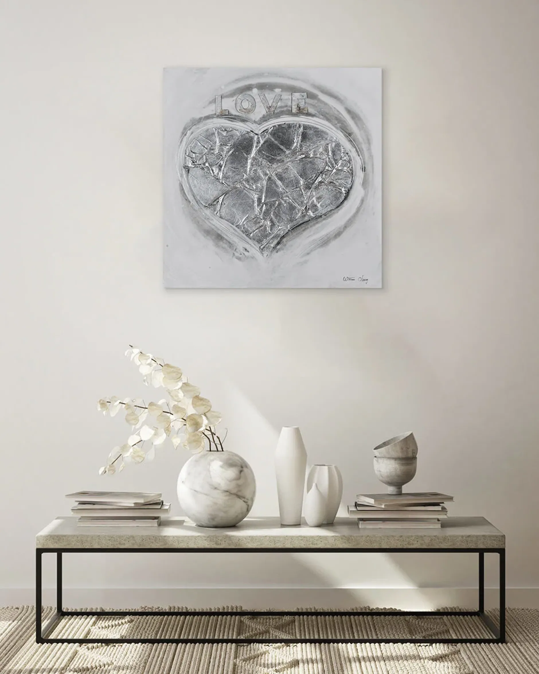 Handgemaltes Gemälde 'White Expression' 80x80cm | inkl. Echtheitszertifikat