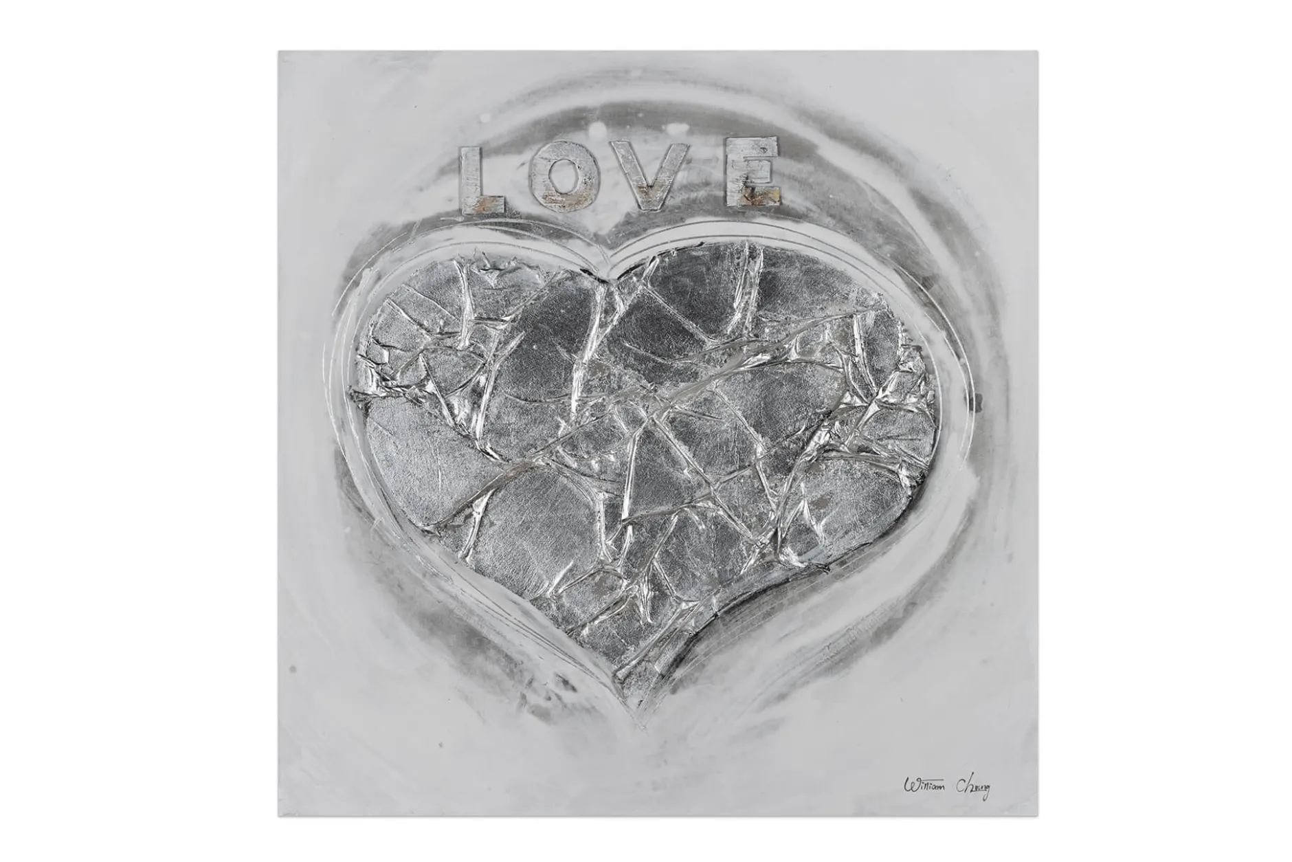 Handgemaltes Gemälde 'White Expression' 80x80cm | inkl. Echtheitszertifikat