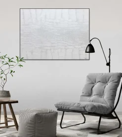 Handgemaltes Gemälde 'White Snake' 100x75cm | inkl. Echtheitszertifikat