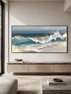 Handgemaltes Gemälde 'Wo die Flut neu beginnt' | Echtheitszertifikat inklusive