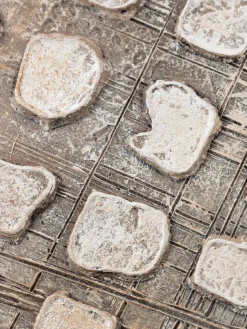 Handgemaltes Gemälde 'Worn Grid' 60x90cm | inkl. Echtheitszertifikat