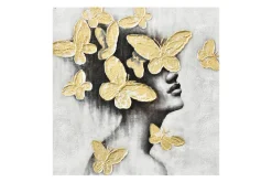 Handgemaltes Gemälde 'Zarte Flügel' 60x60cm | inkl. Echtheitszertifikat