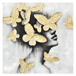 Handgemaltes Gemälde 'Zarte Flügel' 60x60cm | inkl. Echtheitszertifikat