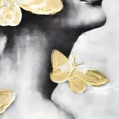 Handgemaltes Gemälde 'Zarte Flügel' 60x60cm | inkl. Echtheitszertifikat
