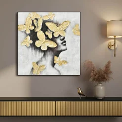 Handgemaltes Gemälde 'Zarte Flügel' 60x60cm | inkl. Echtheitszertifikat