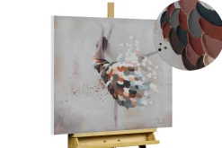 Handgemaltes Gemälde 'Zarter Tanz' 60x60cm | inkl. Echtheitszertifikat