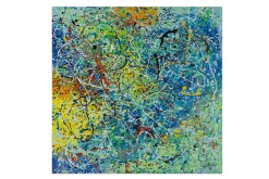 Handgemaltes Gemälde 'Zauber der Farben' 80x80cm | inkl. Echtheitszertifikat
