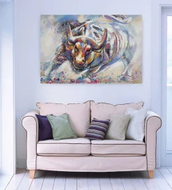 Handgemaltes Gemälde 'Zum Angriff' 120x80cm | inkl. Echtheitszertifikat
